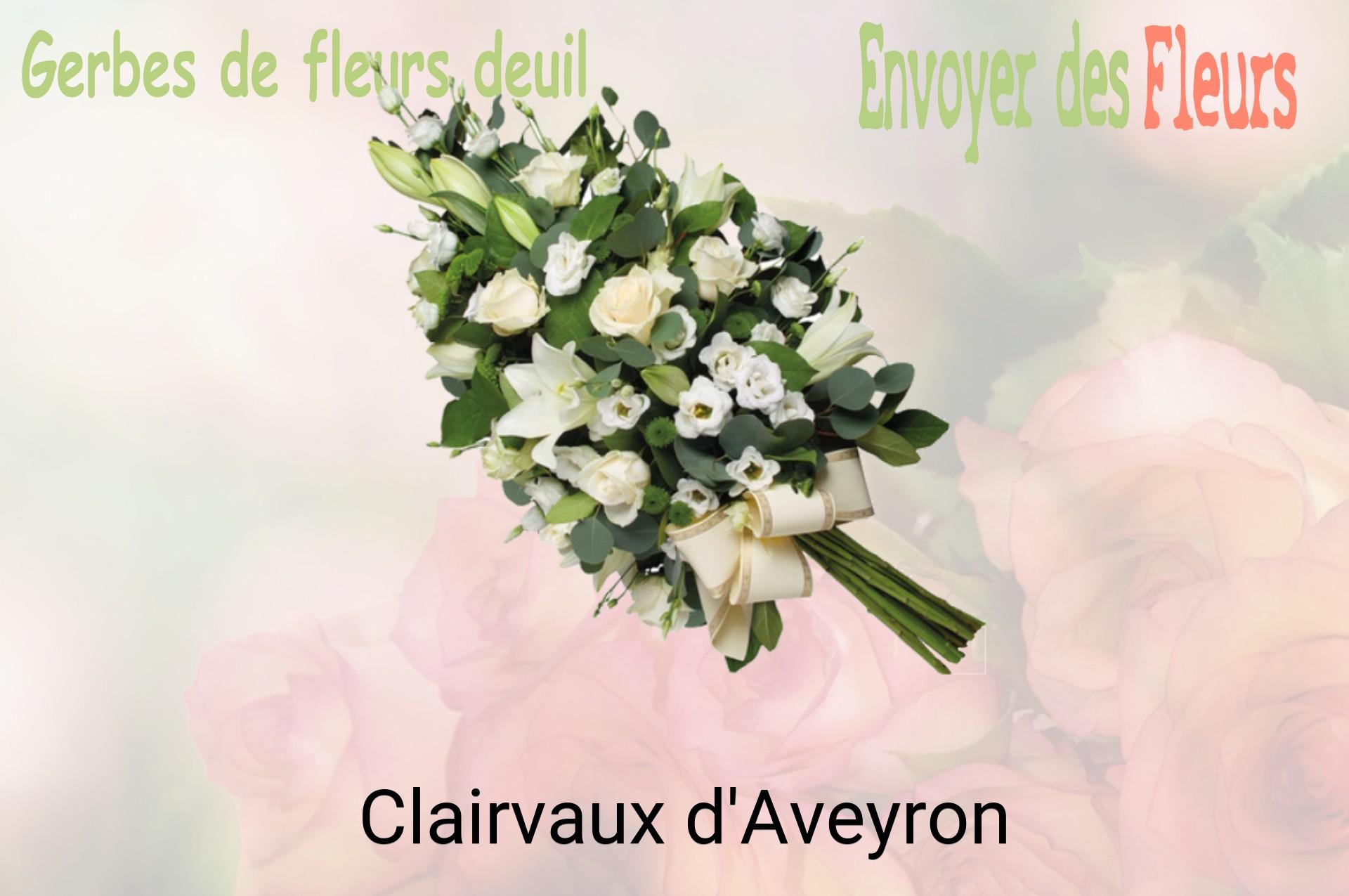 Gerbe de fleurs de deuil livrée à Clairvaux-d'Aveyron